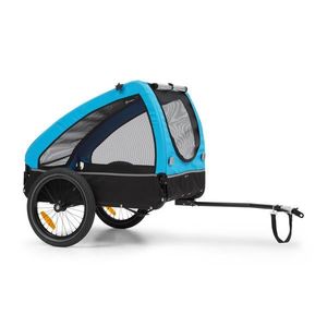 KLARFIT Husky, príves na bicykel pre psov, cca 250L, 600D, Oxfortdské plátno, modrý vyobraziť