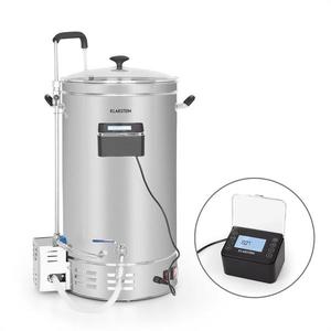 Klarstein Brauheld Pro, sladový kotol, 35 l, 2500 W, 30 – 100 °C, obehové čerpadlo, nehrdzavejúca oceľ vyobraziť