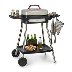Klarstein Gatsby, elektrický gril, 2000 W, nepriľnavá grilovacia plocha, bočné stolíky, béžový/čierny vyobraziť
