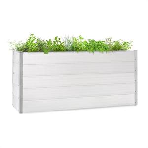 Blumfeldt Nova Grow, záhradný záhon, 195 x 91 x 50 cm, WPC, drevený vzhľad, biely vyobraziť