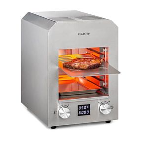 Klarstein Hannibal, vysokoteplotný gril, 2200 W, 850 °C, interiérový, strieborný vyobraziť