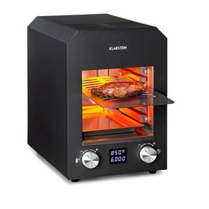 Klarstein Hannibal, vysokoteplotný gril, 2200 W, 850 °C, interiérový, nehrdzavejúca oceľ, čierny vyobraziť