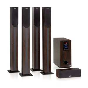 Auna Areal Elegance, 5.1-kanálový systém, 190 W, RMS, BT, USB, SD, AUX vyobraziť