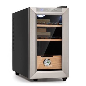Klarstein El Presidente 23, humidor na cigary, 23 l, 45 W, dotykové ovládanie, bukové drevo, LED vyobraziť