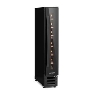 Klarstein Vinovilla 7 built-in Uno Onyx, vstavaná vinotéka, čierne sklo, nehrdzavejúca oceľ vyobraziť