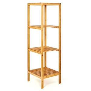 Blumfeldt Regál, viacúčelový regál, 4 úrovne, 34 × 110 × 33 cm (Š × V × H), kombinovateľný, bambus vyobraziť