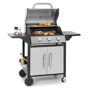 Klarstein Tomahawk, plynový gril, 3 x 3, 6 kW horák, 60 x 43, 5 cm, gril z nehrdzavejúcej ocele vyobraziť