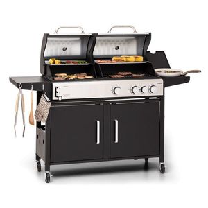 Klarstein Kingsville 3.1, kombinovaný gril plyn + uhlie, 10, 9 kW, 3+1 horáky, výškovo nastaviteľný vyobraziť