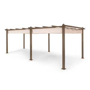 Blumfeldt Pantheon Rust, pergola, hliníková štvorhranná rúrka, 3 × 6 m, 4 rohové stĺpiky, nepremokavá vyobraziť