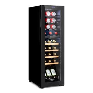 Klarstein Bovella 27 Duo+, dvojzónová vinotéka, 74 l, 27 fliaš, sklenené dvierka vyobraziť