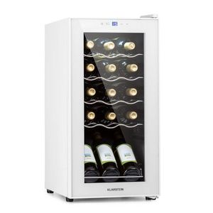 Klarstein Shiraz 15 Slim Uno, vinotéka, 44 l, 135 W, 5–18°C, dotykové ovládanie, biela vyobraziť
