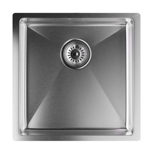 Klarstein TitanSteel Kuchynský drez 45 x 45 cm (DxŠ) s povrchom odolný voči hrdzi, poškriabaniu a teplu vyobraziť