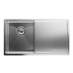 Klarstein TitanSteel kuchynský drez s odkvapkávačom, 79 x 44 cm, nehrdzavejúca oceľ, odolný voči poškriabaniu, odolný voči teplu vyobraziť
