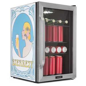 Klarstein Beersafe 70 Bierzeit Edition, chladnička, 70 litrov, 3 police, panoramatické sklenené dvere, nehrdzavejúca oceľ vyobraziť