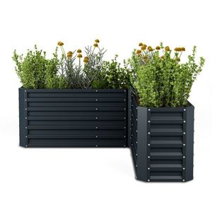 Blumfeldt High Grow vyvýšený záhon | L-tvar | odolný voči poveternostným vplyvom | nerezový | robustný | 742 L vyobraziť