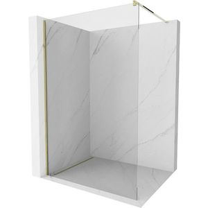 MEXEN/S - Kioto Sprchová zástena WALK-IN 95 x 200, transparent 8 mm, zlatá 800-095-101-50-00 vyobraziť