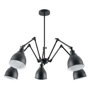 Čierne závesné svietidlo s kovovým tienidlom 70x70 cm Matilda Shade - Sollux vyobraziť