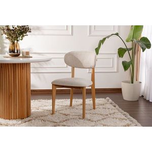 Súprava stoličiek (2 kusy) Lionte- White, Light Oak vyobraziť