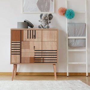 Komoda City Trio Colorblock vyobraziť