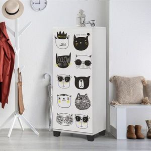 Skrinka na topánky / Botník Filinta Cats - White vyobraziť