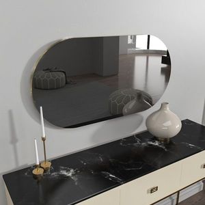 Zrkadlo Riors - Dark Grey, Gold vyobraziť