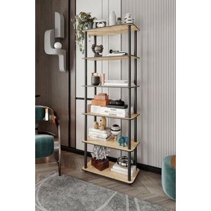 Knižnica Bookcase 6 Rect - Oak vyobraziť