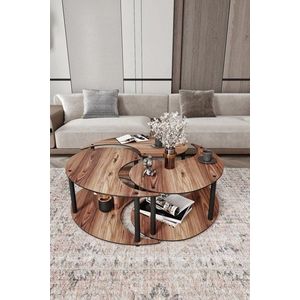 Súprava konferenčných stolíkov Yin Yang 3 70 - Walnut vyobraziť