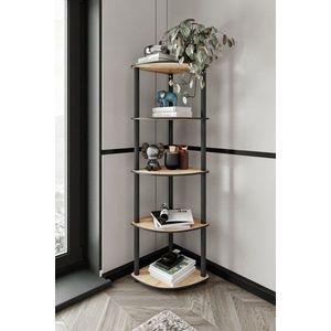Knižnica Bookcase 5 Corner - Oak vyobraziť