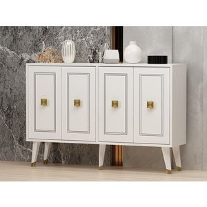 Konzolový stolík Hartın - White, Gold vyobraziť