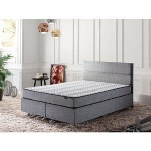 Double Mattress, Base & Headboard Silver - Grey (140 x 190) vyobraziť