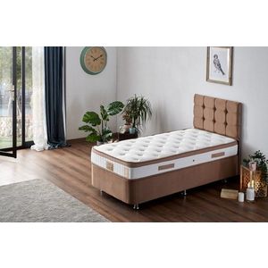 Single Mattress, Base & Headboard Latte - Light Brown (120 x 200) vyobraziť