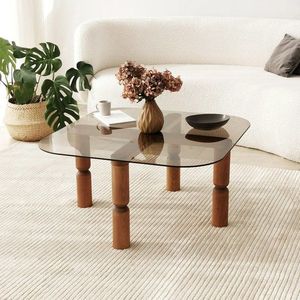 Konferenčný stolík Kei - Walnut, Bronze vyobraziť