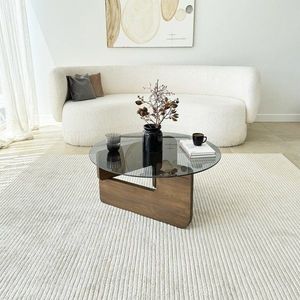 Konferenčný stolík Mia - Walnut, Fume vyobraziť