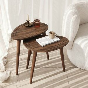 Sada odkladacích stolíkov (2 kusy) Sweet Set - Walnut vyobraziť