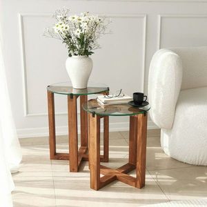 Sada odkladacích stolíkov (2 kusy) Amalfi - Walnut vyobraziť