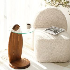 Príručný stolík / Odkladací stolík Surf - Chesnut, Transparent vyobraziť
