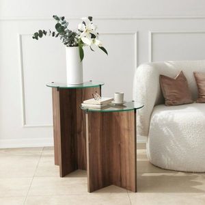 Sada odkladacích stolíkov (2 kusy) Lily - Walnut vyobraziť