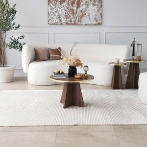 Konferenčný stolík Mushroom - Gold, Walnut v2 vyobraziť