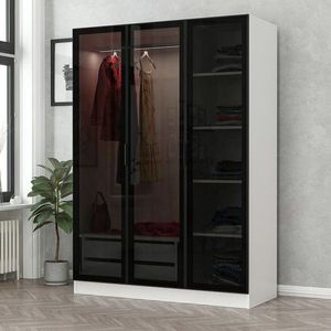 Šatníková skriňa Kale White Black - 2274 vyobraziť
