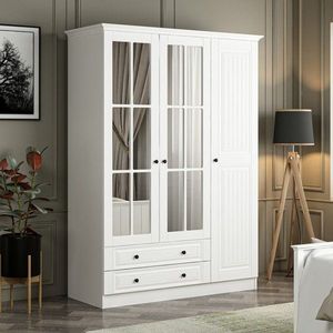 Šatníková skriňa Kale 3 Mebran Kapak 190 - White vyobraziť