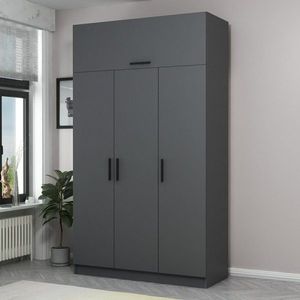 Šatníková skriňa Minar 3 Kapak 2 Çekmece 235 - Anthracite vyobraziť