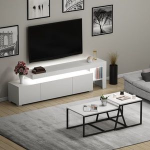 Living Room Furniture Set Beliz - White vyobraziť