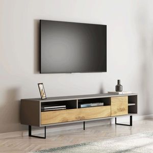 TV stolík Luga - Grey, Oak vyobraziť