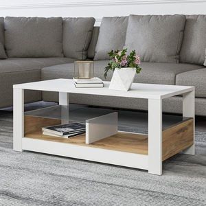Konferenčný stolík Aydos - White, Oak vyobraziť