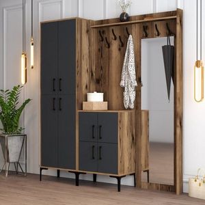 Predsieňová stena Berlin ABC - Walnut, Anthracite vyobraziť