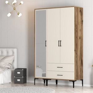 Šatníková skriňa Kumsal RT - Walnut, Cream vyobraziť