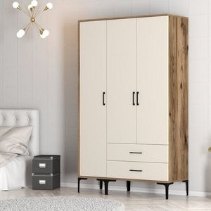 Šatníková skriňa Kumsal ST - Walnut, Cream vyobraziť