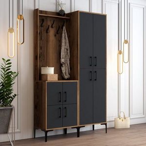 Predsieňová stena Berlin BA - Walnut, Anthracite vyobraziť