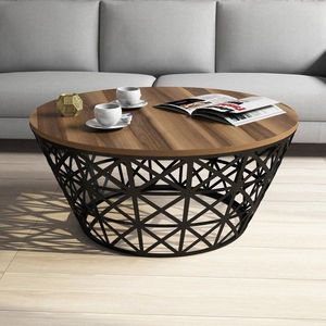 Konferenčný stolík Stil Metal Ferforje - Walnut vyobraziť