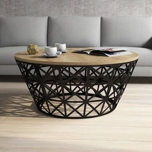 Konferenčný stolík Stil Metal Ferforje - Oak vyobraziť